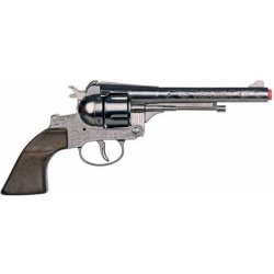 Gonher Revolver kovbojský stříbrný, kovový 12 ran (gon1220)