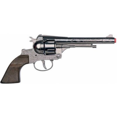 Gonher Revolver kovbojský stříbrný, kovový 12 ran (gon1220) – Zboží Mobilmania