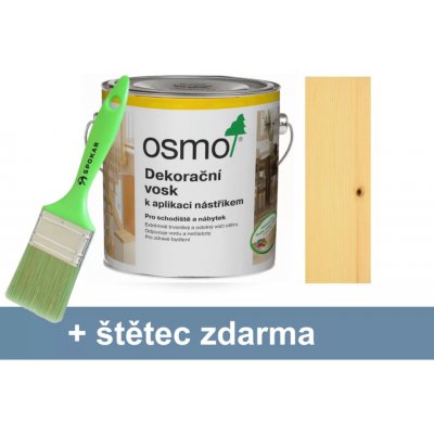Osmo 3085 Dekorační vosk k aplikaci stříkáním 2,5 l Bezbarvý hebvádný polomat – Sleviste.cz