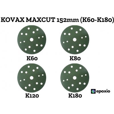 Kovax Maxcut 152 mm, 15 otvorů Zrnitost: K60 – Zboží Mobilmania