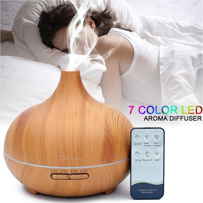 Aroma difuzér zvlhčovač vzduchu 7 LED s dálkovým ovládáním 300 ml – Zboží Mobilmania