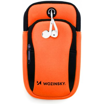 AppleMix Sportovní pouzdro na ruku WOZINSKY pro Apple iPhone - reflexní - látkové - oranžové – Zbozi.Blesk.cz