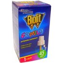 Biolit Family Elektrický odpařovač proti komárům náhradní náplň 45 nocí 27 ml