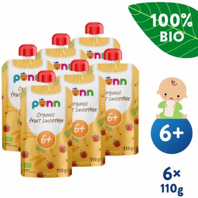 Salvest Põnn BIO Ovocné smoothie s ananasem 6 x 110 g – Zbozi.Blesk.cz