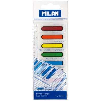 MILAN Záložka lepící MILAN PVC šipka 45 x 12 mm, 120 ks – Hledejceny.cz