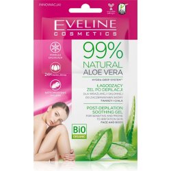 Eveline Cosmetics 99% Natural Aloe Vera Post-Depilatory Cream Zklidňující gel po depilaci 2 x 5 ml