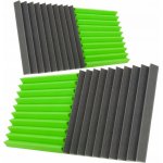 Akustický panel Bitmat klín 100 cm x 100 cm šedá/zelená – Hledejceny.cz