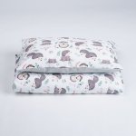 Tulimese Povlečení ježek v lese šedozelená 70 x 90 cm 110X125 cm – Sleviste.cz