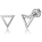 Couple Minimalistické pecky IDOL Triangle II v bílém zlatě 6680399-0-0-1 – Zboží Dáma