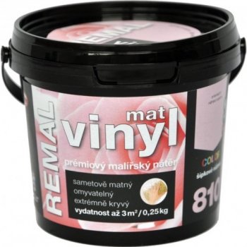 Barvy A Laky Hostivař Remal Vinyl Color mat, prémiová malířská barva, omyvatelná, 810 šípkově růžová, 250 g