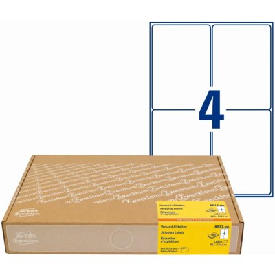 Avery Zweckform 8017-300 Etikety na balíky 99,1x143,5mm 1200 ks bílé – Zboží Mobilmania