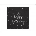 PartyDeco Papírové ubrousky Happy Birthday 33x33cm 20ks – Sleviste.cz