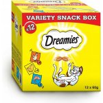 Dreamies Mixbox kuřecí, sýr a losos 12 x 60 g – Zbozi.Blesk.cz