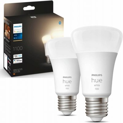Philips LED žárovka E27 Hue 2ks 9,5W 75W teplá bílá 2700K stmívatelná – Zboží Živě