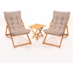 ASIR Zahradní set nábytku 3 ks MY005 světlý a hnědý – Zboží Dáma