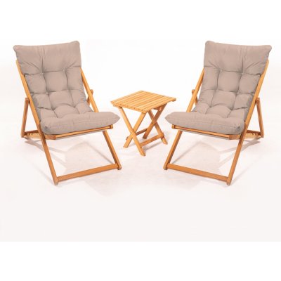 ASIR Zahradní set nábytku 3 ks MY005 světlý a hnědý – Zboží Dáma