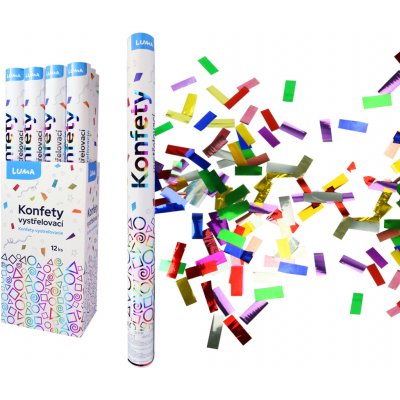 Konfety vystřelovací 60cm fóliové barevné – Zboží Mobilmania