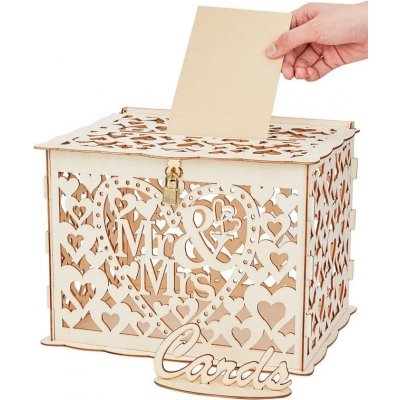 Dřevěný vyřezávaný box se zámkem ke složení 30x24x22,5cm - 1ks – Hledejceny.cz