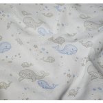 Prem Tetra Osuška s potiskem 90 x 100 cm Modrá velryba – Sleviste.cz