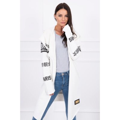 Fashionweek Luxusní sportovní blezer sportovni mikina s kapuci K033 Bílá – Zboží Mobilmania