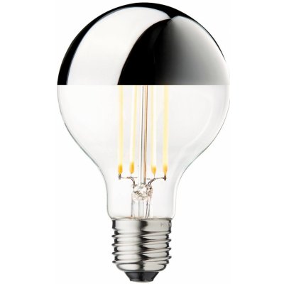Design By Us LED žárovka Globe 80 stříbrná E27 3,5 W 2 700 K 50016 – Hledejceny.cz