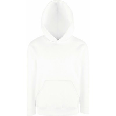 Fruit of the Loom mikina Classic Kids Hooded Sweat white – Sleviste.cz