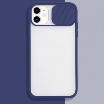 Pouzdro AppleKing poloprůhledné s posuvnou krytkou čočky fotoaparátu iPhone 11 Pro Max - modré – Hledejceny.cz