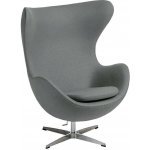 D2.DESIGN Moderní šedé křeslo ušák Jajo z kašmíru houpací a otočné – Hledejceny.cz