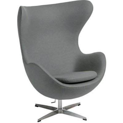 D2.DESIGN Moderní šedé křeslo ušák Jajo z kašmíru houpací a otočné – Hledejceny.cz