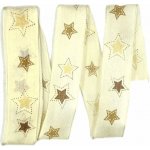 Stuhy vánoční CHOCOLATE STARS krémová 25mm x 2m (8,-Kč/m) – Zboží Dáma