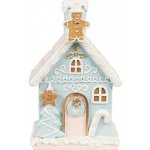 Modrá svítící perníková chaloupka Gingerbread House - 9*8*15 cm - Clayre & Eef – Hledejceny.cz