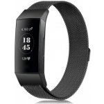 BStrap Milanese Small řemínek na Fitbit Charge 3 / 4, black SFI005C01 – Hledejceny.cz