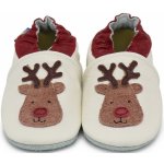 Carozoo Kožené capáčky s koženou podrážkou sob Bílá – Zboží Dáma