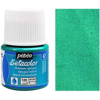 Barva na textil Pébéo Setacolor Shimmer 45 ml turquoise 42 – Zboží Mobilmania