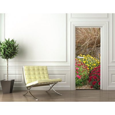 WEBLUX 53522146 Samolepka na dveře fólie chrysanthčmes en massif chrysanthčmes en masiv rozměry 90 x 220 cm – Zboží Mobilmania