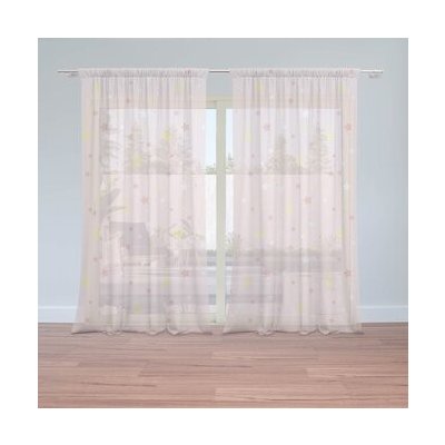Sablio Záclony Hvězdy a puntíky: 2ks 150x250cm – Hledejceny.cz