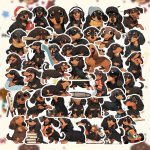 Set 55 samolepek jezevčík – Zboží Živě