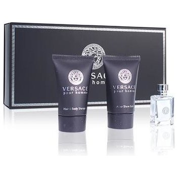 Versace Pour Homme EDT 5 ml + sprchový gel 25 ml + balzám po holení 25 ml dárková sada