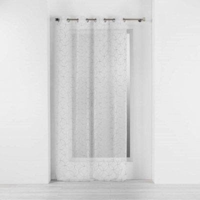 Douceur d'intérieur Záclona do obývacího pokoje s oky OLYMPIA, 140 x 240 cm, šedá – Zboží Mobilmania