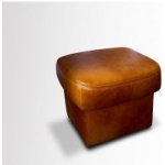 ASKONT Bologna Kožený taburet Anthrazit Bez úložného prostoru – Zboží Dáma