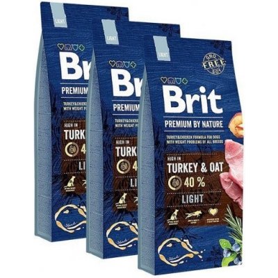 Brit Premium by Nature Light 3 x 15 kg – Hledejceny.cz