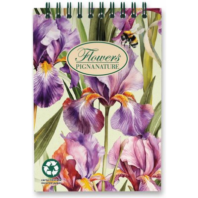 PIGNA Nature Flowers Kroužkový blok A6 čtverečkovaný – Zboží Živě