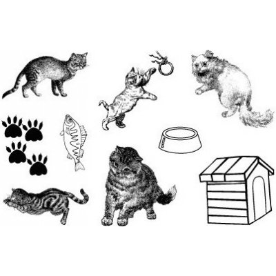 Creatoys Gelová razítka Kočky – Zboží Dáma