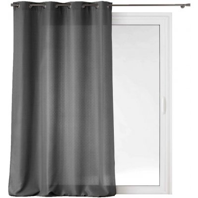 Douceur d'intérieur Závěs s očky 140 x 260 cm SOLINE černá – Hledejceny.cz