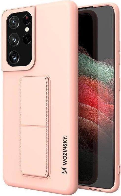 Pouzdro Wozinsky Multifunkční Samsung Galaxy S21 Ultra 5G - růžové