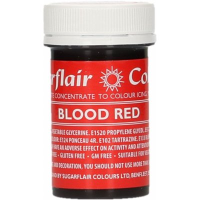 Sugarflair Colours Gelová barva Blood Red Červená 25 g