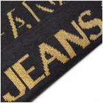 Versace Jeans Couture Allover Logo Medium Beanie Black gold – Zboží Mobilmania