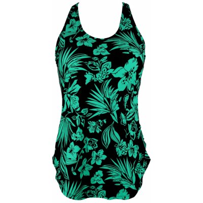 Margot jednodílné plavky pro plnoštíhlé S1214 zelené – Zboží Dáma