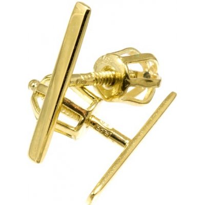 Šperky-NM zlaté náušnice tyčinky 3418 – Zboží Mobilmania