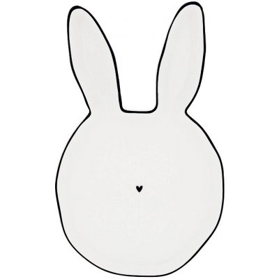 Bastion Collections Talířek BUN Plate White Bunny ears LI-PL-BUN-001-BL – Hledejceny.cz